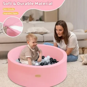 HARBOLLE Soft Memory Foam Baby Ball Pit for Toddlers