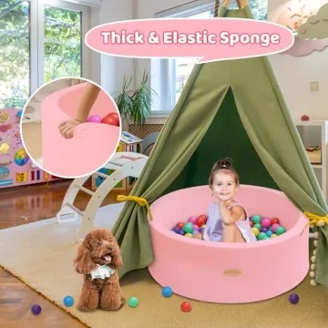 HARBOLLE Soft Memory Foam Baby Ball Pit for Toddlers