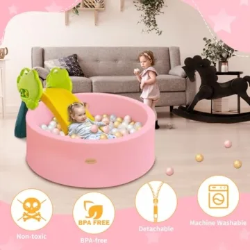 HARBOLLE Soft Memory Foam Baby Ball Pit for Toddlers