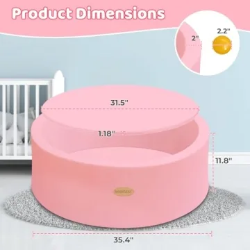 HARBOLLE Soft Memory Foam Baby Ball Pit for Toddlers
