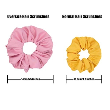 Chloven Jumbo Satin Scrunchies - 6 Elegant Hair Ties