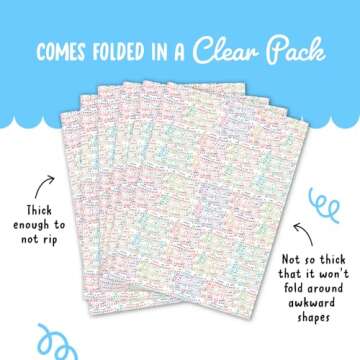 CENTRAL 23 White Wrapping Paper - Music Notes - 6 Gift Wrap Sheets With Tags - Music Lover - Recyclable Wrapping Paper - For Birthday Wedding Anniversary