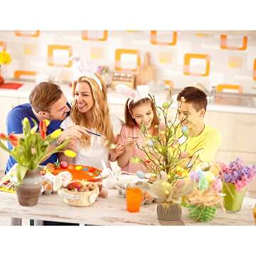 18-Inch Pre-Lit RoseCraft Easter Egg Tree for Festive Decor