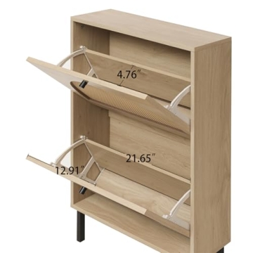 Compact Stylish ZeHuoGe Rattan Shoe Cabinet for Any Space