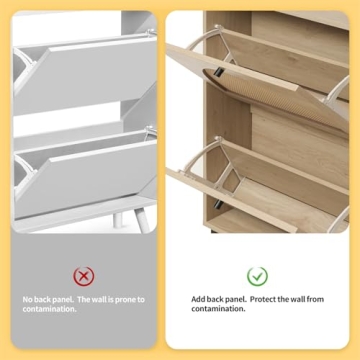 Compact Stylish ZeHuoGe Rattan Shoe Cabinet for Any Space