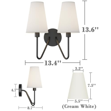 Electro BP Classic Double Head Wall Sconces - Chic Lighting