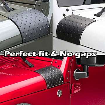 Danti Black Cowl Body Armor Outer Cowling Cover for Jeep Wrangler JK JKU Unlimited Rubicon Sahara X ...