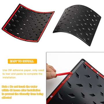 Danti Black Cowl Body Armor Outer Cowling Cover for Jeep Wrangler JK JKU Unlimited Rubicon Sahara X Off Road Sport 2007-2018 (Pack of 2)
