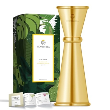 Homestia Bar Jigger for Bartending, Measuring Cup with OZ&ML 2 Units of Measurement Inside Cocktail ...