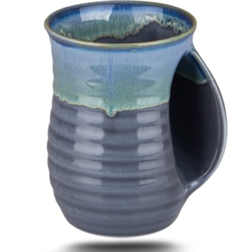 Oojdzoo Hand Warmer Coffee Mug Handmade Pottery (Upgraded) - 16 Ounce Large Hand Warming Mugs Cerami...