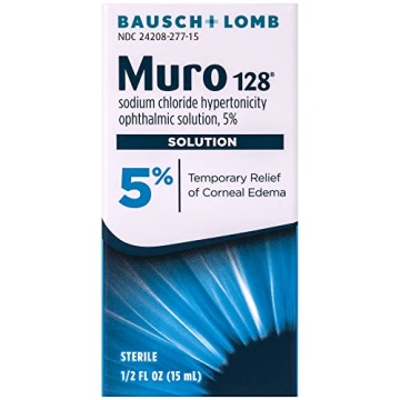 Muro 128 Eye Drops - 5% Solution for Corneal Edema Relief, 0.5 Fl Oz