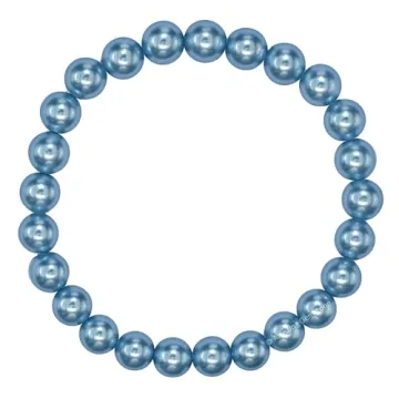 Handmade Light Blue Pearl Gemstone Bracelet for Gifts