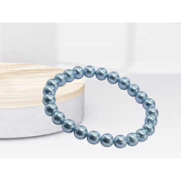Handmade Light Blue Pearl Gemstone Bracelet for Gifts