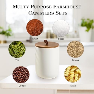 Stylish Ceramic Kitchen Canister Sets with Airtight Lids