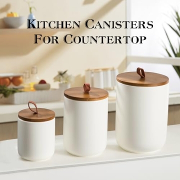 Stylish Ceramic Kitchen Canister Sets with Airtight Lids