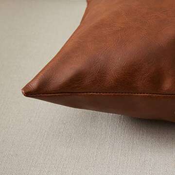 Faux Leather Decorative Pillow Covers for Home Decor