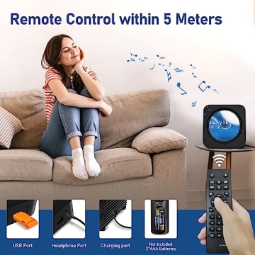 ZYOKATA CD Player Portable Bluetooth 5.1 with Remote Control