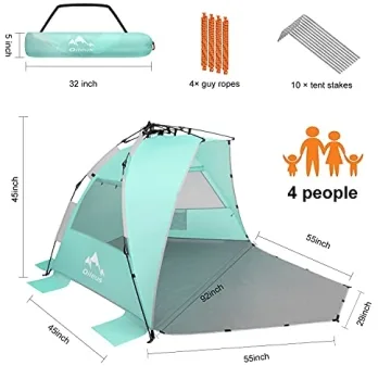 Oileus X-Large Beach Tent for Family Fun and Shade