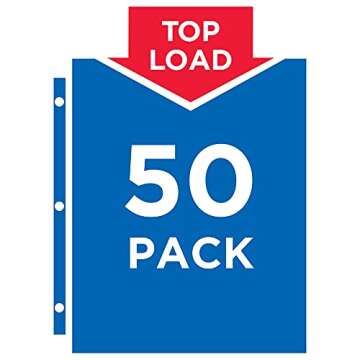 Avery Diamond Clear Heavyweight Sheet Protectors, Easy Load, 50 Document Protectors (74106)