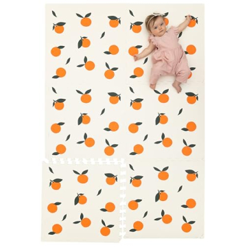 CHILDLIKE BEHAVIOR XL Baby Play Mat - 72x48 Inches Puzzle Play Mat with 6 Foam Floor Tiles - Interlo...