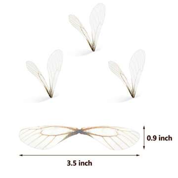 BBTO 70 Pairs White Dragonfly Shape Charms for DIY Jewelry Making