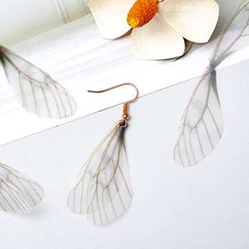 BBTO 70 Pairs White Dragonfly Charms for Jewelry Making