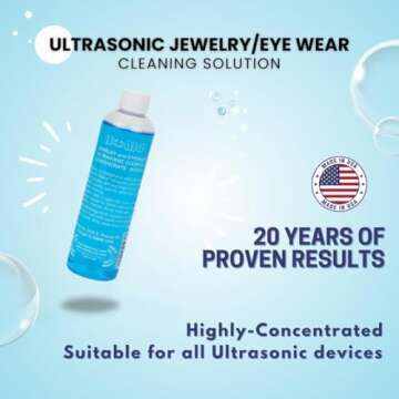 iSonic CSGJ01-8OZx1 Ultrasonic Jewelry/Eye Wear Cleaning Solution Concentrate,Blue
