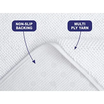American Soft Cotton Bath Rug, Non-Slip & Washable