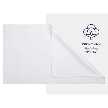 American Soft Cotton Bath Rug, Non-Slip & Washable