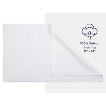 American Soft Cotton Bath Rug, Non-Slip & Washable