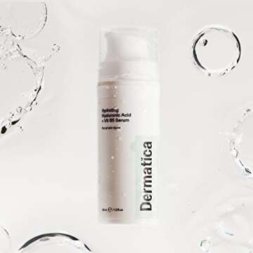 Dermatica Hyaluronic Acid Hydrating Face Serum with Vitamin B5 | Anti-Ageing and Anti-Wrinkle Skincare I Fast Absorbing Hydrating Serum for Dehydrated Skin | Fragrance Free Skin Care (30ml)