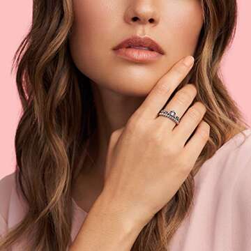 PANDORA Princess Tiara Crown Ring for Women - Size 6