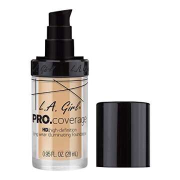 L.A. Girl Pro Coverage Liquid Foundation, Fair, 0.95 Fl Oz, GLM642