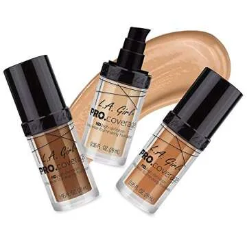 L.A. Girl Pro Coverage Liquid Foundation, Fair, 0.95 Fl Oz, GLM642