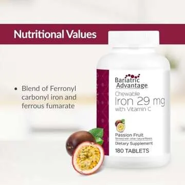 Bariatric Advantage Chewable Iron with Vitamin C for Health