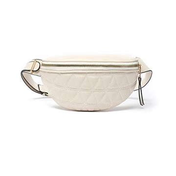 Fanny Packs for Women Cross Body Belt Bag Fashion Crossbody Waist Purse Quilted Bum Hip Pouch for Sports Workout Travel