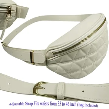 Fanny Packs for Women Cross Body Belt Bag Fashion Crossbody Waist Purse Quilted Bum Hip Pouch for Sports Workout Travel