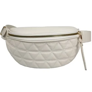 Fanny Packs for Women Cross Body Belt Bag Fashion Crossbody Waist Purse Quilted Bum Hip Pouch for Sports Workout Travel