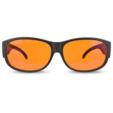 Spectra479 - Fit Over 99.9% Blue Light Blocking Glasses for Sleep - Amber Nighttime Eyewear - Turn y...