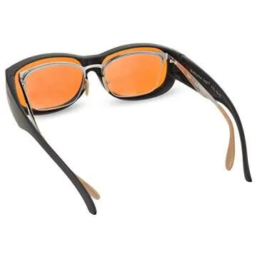 Spectra479 - Fit Over 99.9% Blue Light Blocking Glasses for Sleep - Amber Nighttime Eyewear - Turn your Prescription & Reading Glasses Into World-Class Blue Blockers