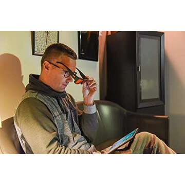Spectra479 - Fit Over 99.9% Blue Light Blocking Glasses for Sleep - Amber Nighttime Eyewear - Turn your Prescription & Reading Glasses Into World-Class Blue Blockers