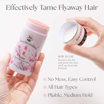 GATSBY Tancho Hair Wax Stick Cherry Blossom 3.5oz