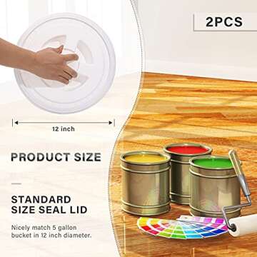 Jetec 5 Gallon Leak-Proof Screw Cap Lids for Versatile Storage Solutions