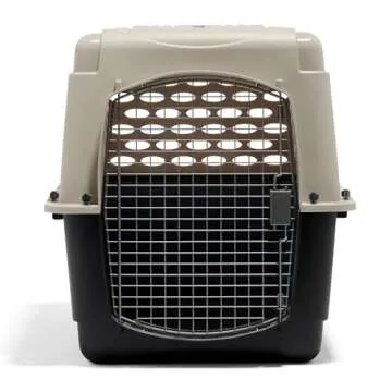 Petmate Vari Dog Kennel - Portable Dog Carriers & Crates for Large Dogs, Airline-Friendly, Durable Plastic, Pet Carrier For Home and Travel, 36 Inches, Taupe and Black