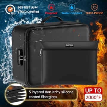 Fireproof Document Bag with Lock - ENGPOW Security