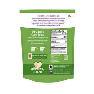 Wholesome Sweeteners 4-Pound Organic Cane Sugar, Fair Trade, Non GMO, Gluten Free & Vegan for Baking and Sweetening, 1 Pack