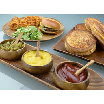 Pacific Merchants Acaciaware Natural Wood Bowls Set of 4