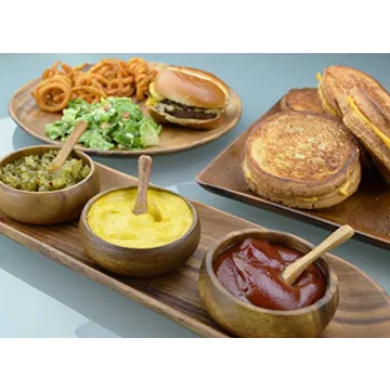 Pacific Merchants Acaciaware Natural Wood Bowls Set of 4