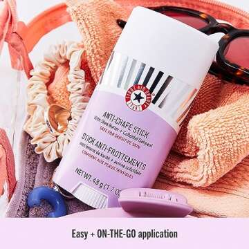 First Aid Beauty - Anti-Chafe Stick with Shea Butter and Colloidal Oatmeal, Clear Sweat-Resistant Chafe Guard Keeps Skin Comfortable for 10K Steps, Safe for Sensitive Skin, Vegan, Cruelty Free, 1.7 oz