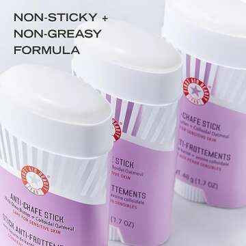 First Aid Beauty - Anti-Chafe Stick with Shea Butter and Colloidal Oatmeal, Clear Sweat-Resistant Chafe Guard Keeps Skin Comfortable for 10K Steps, Safe for Sensitive Skin, Vegan, Cruelty Free, 1.7 oz